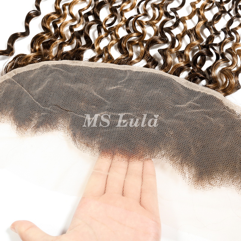 Water Wave #4/27 Highlight Virgin Human Hair 4x4 13x4 Transparent Lace Closure/Frontal - 图片 10